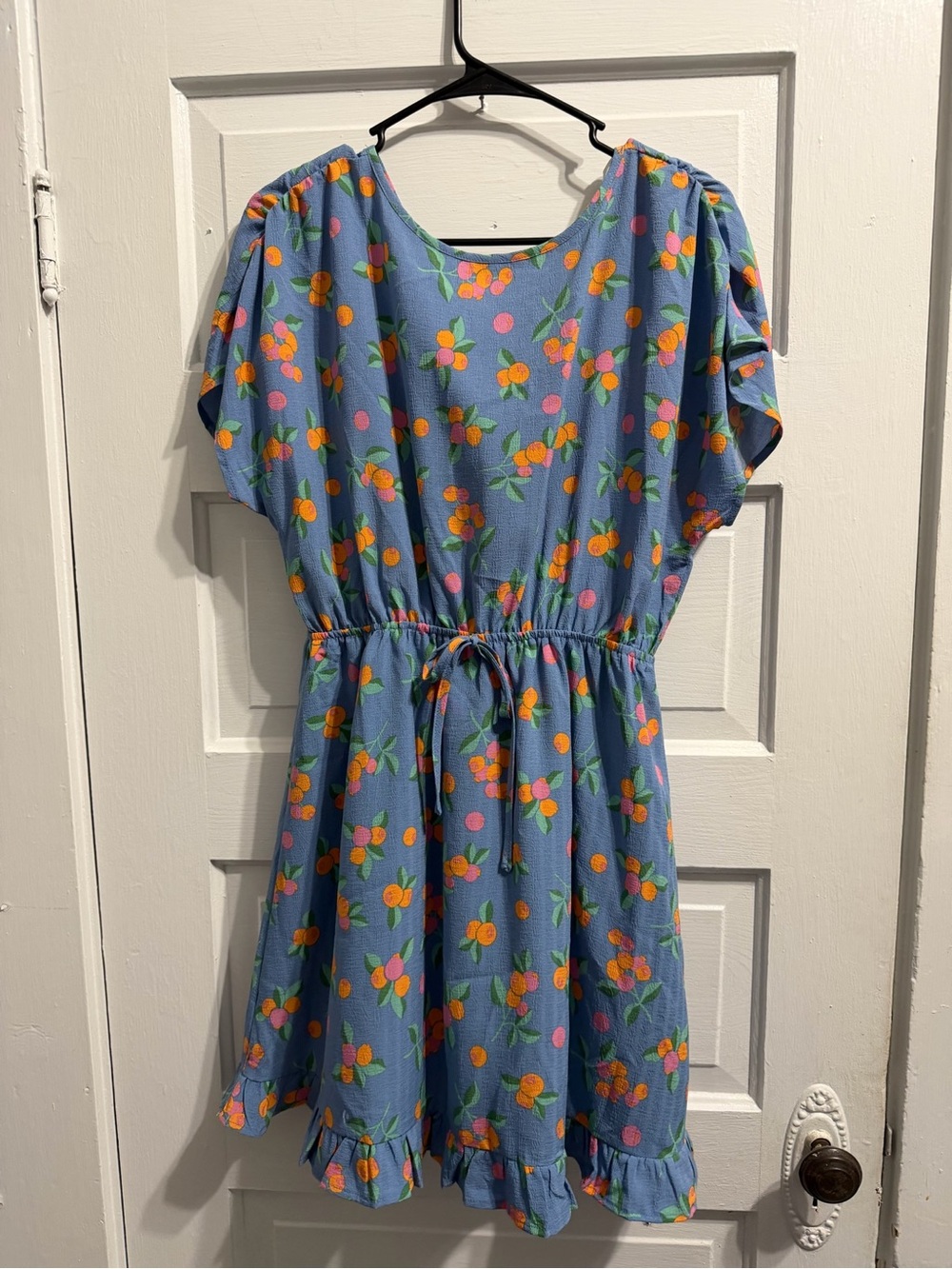 Umgee Blue Floral Mini Sundress with Orange & Pink Blooms NWT size S - Picture 8 of 8